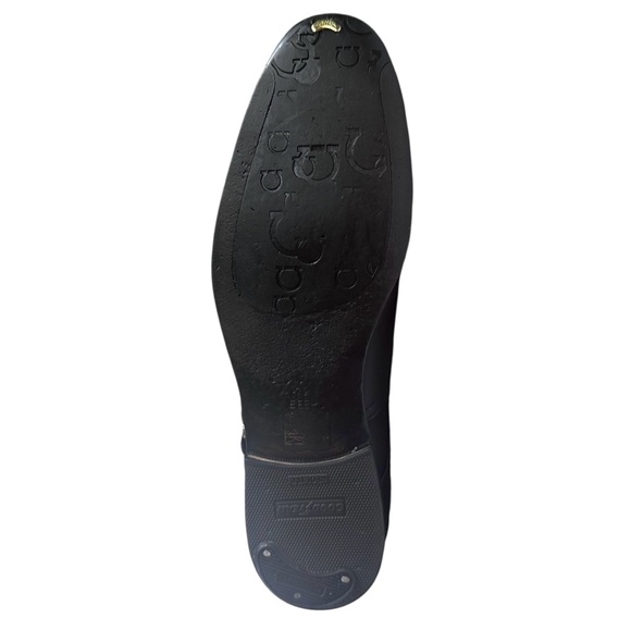 Salvatore Ferragamo Gancini Leather Monk Strap Ankle Boots Black US 8 1/2 Wide - Picture 7 of 16